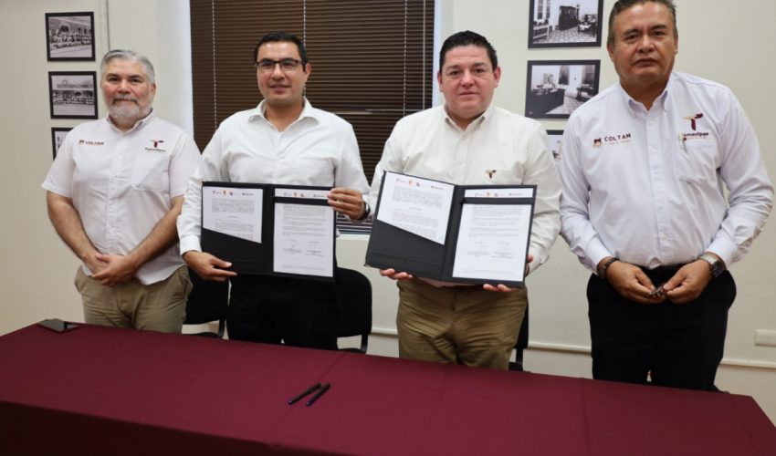 Firma de un convenio entre El Colegio de Tamaulipas y la Universidad Politécnica de Altamira (UPALT)